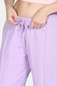 Zivame Knit Cotton Loungewear Bottom - Lilac Breeze — thumbnail 8